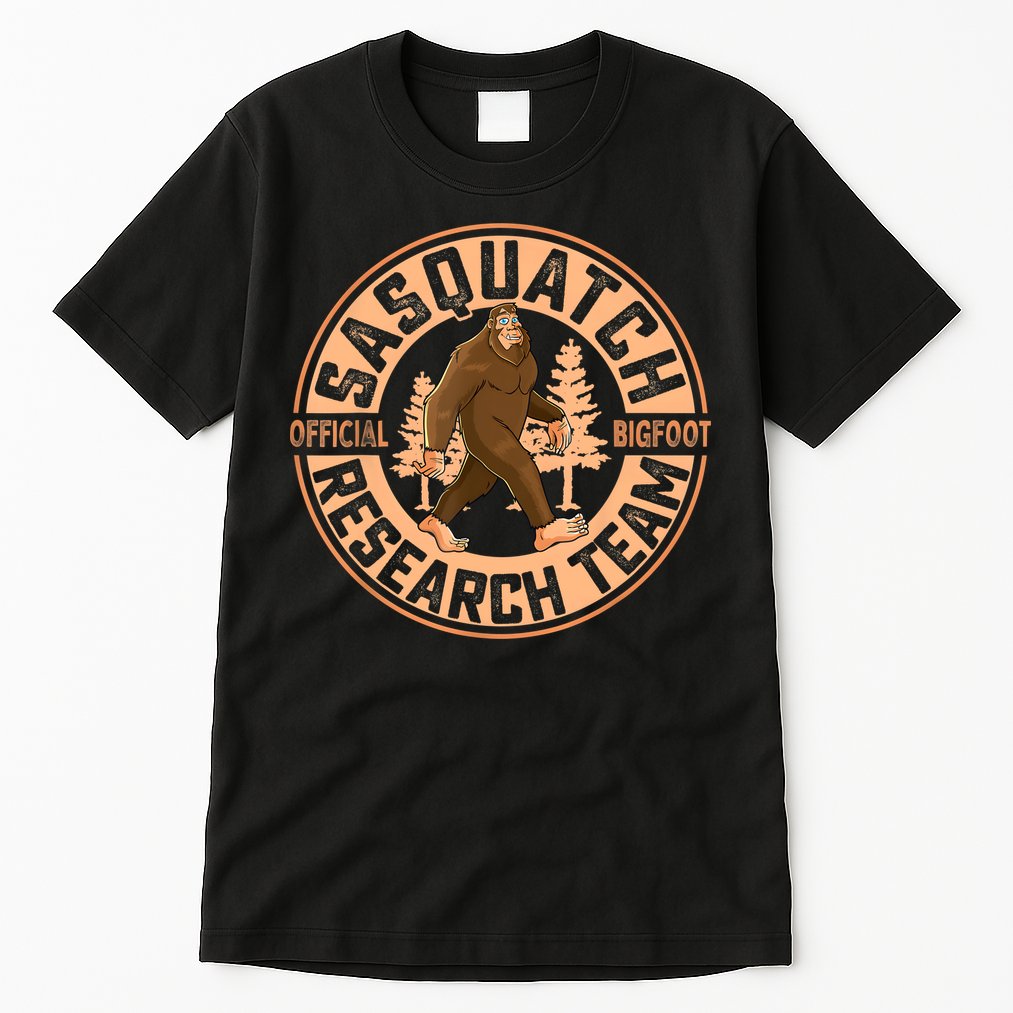 Sasquatch Bigfoot Research Team Men Women Kids Tall T-Shirt