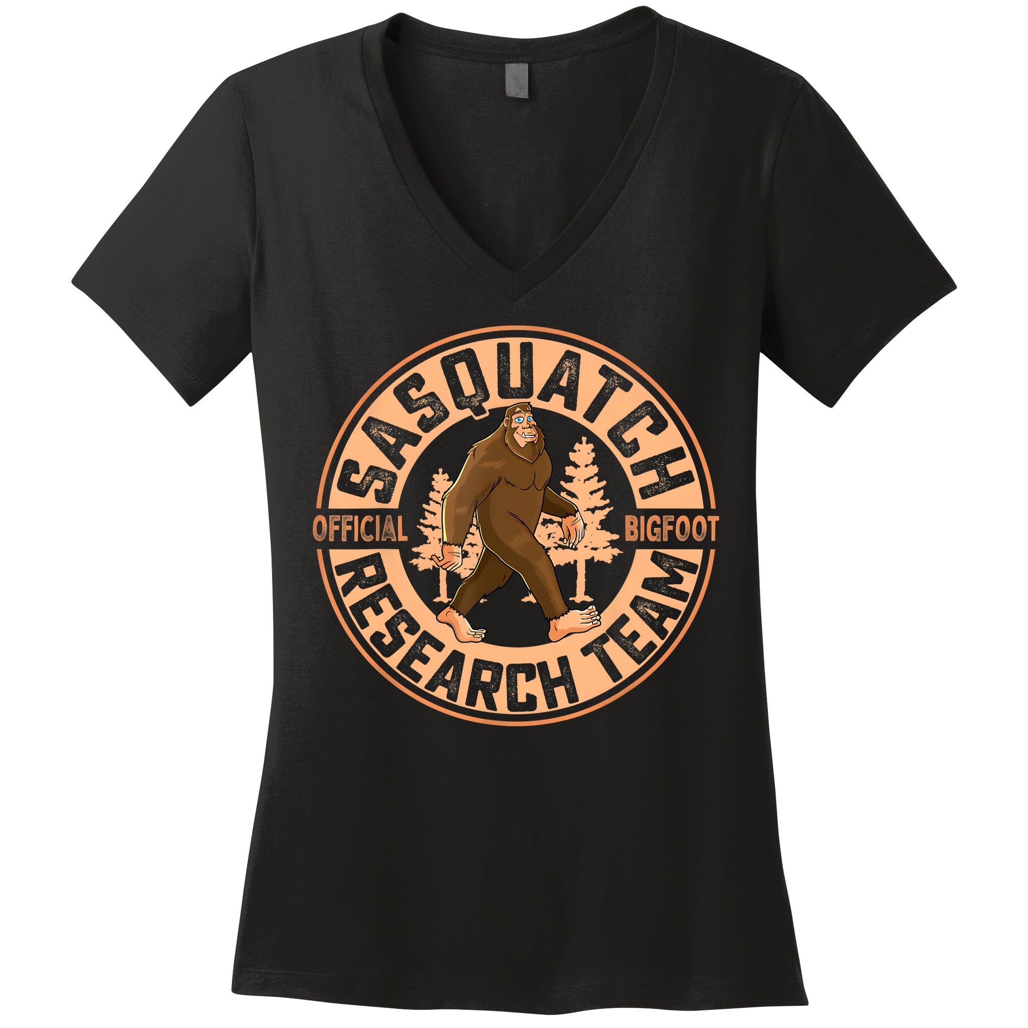 Sasquatch Bigfoot Research Team Men Women Kids Women's V-Neck T-Shirt