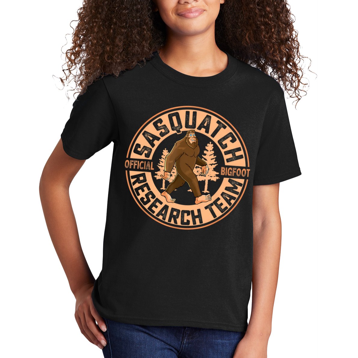 Sasquatch Bigfoot Research Team Men Women Kids Kids T-Shirt