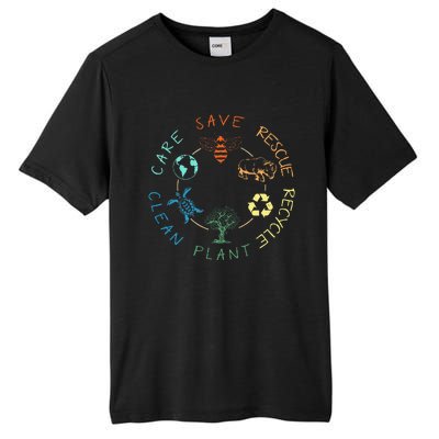 Save Bees Rescue Animals Recycle Plastic Earth Day 2024 Tall Fusion ChromaSoft Performance T-Shirt