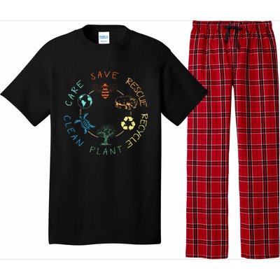 Save Bees Rescue Animals Recycle Plastic Earth Day 2024 Pajama Set