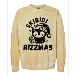 Ski Bidi Riz Zmas Funny Gen Alpha Slang Christmas Penguin Colorblast Crewneck Sweatshirt