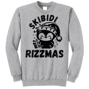 Ski Bidi Riz Zmas Funny Gen Alpha Slang Christmas Penguin Tall Sweatshirt