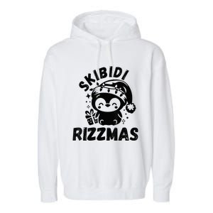 Ski Bidi Riz Zmas Funny Gen Alpha Slang Christmas Penguin Garment-Dyed Fleece Hoodie