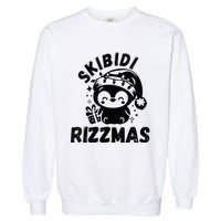 Ski Bidi Riz Zmas Funny Gen Alpha Slang Christmas Penguin Garment-Dyed Sweatshirt