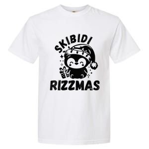 Ski Bidi Riz Zmas Funny Gen Alpha Slang Christmas Penguin Garment-Dyed Heavyweight T-Shirt