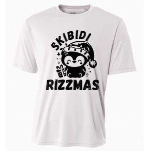 Ski Bidi Riz Zmas Funny Gen Alpha Slang Christmas Penguin Cooling Performance Crew T-Shirt