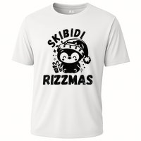 Ski Bidi Riz Zmas Funny Gen Alpha Slang Christmas Penguin Cooling Performance Crew T-Shirt