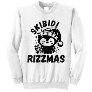 Ski Bidi Riz Zmas Funny Gen Alpha Slang Christmas Penguin Sweatshirt