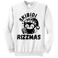 Ski Bidi Riz Zmas Funny Gen Alpha Slang Christmas Penguin Sweatshirt