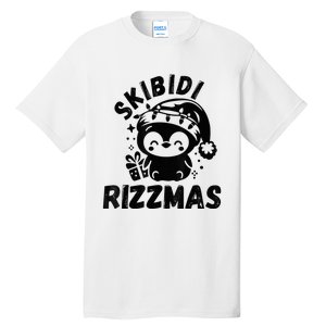 Ski Bidi Riz Zmas Funny Gen Alpha Slang Christmas Penguin Tall T-Shirt