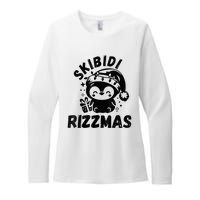 Ski Bidi Riz Zmas Funny Gen Alpha Slang Christmas Penguin Womens CVC Long Sleeve Shirt