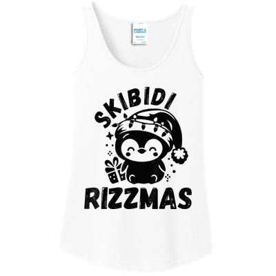 Ski Bidi Riz Zmas Funny Gen Alpha Slang Christmas Penguin Ladies Essential Tank