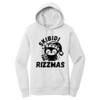 Ski Bidi Riz Zmas Funny Gen Alpha Slang Christmas Penguin Women's Pullover Hoodie