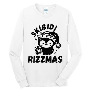 Ski Bidi Riz Zmas Funny Gen Alpha Slang Christmas Penguin Tall Long Sleeve T-Shirt