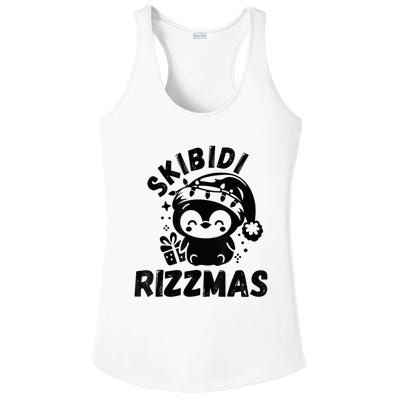 Ski Bidi Riz Zmas Funny Gen Alpha Slang Christmas Penguin Ladies PosiCharge Competitor Racerback Tank