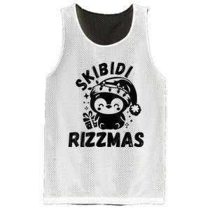 Ski Bidi Riz Zmas Funny Gen Alpha Slang Christmas Penguin Mesh Reversible Basketball Jersey Tank