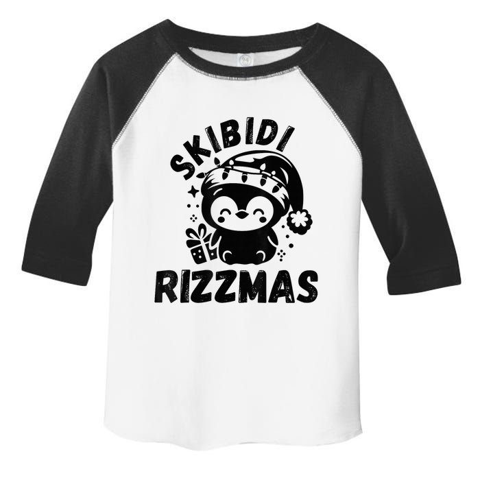 Ski Bidi Riz Zmas Funny Gen Alpha Slang Christmas Penguin Toddler Fine Jersey T-Shirt