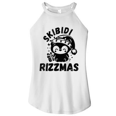 Ski Bidi Riz Zmas Funny Gen Alpha Slang Christmas Penguin Women's Perfect Tri Rocker Tank