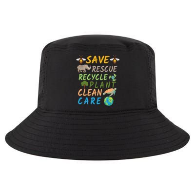 Save Bees Rescue Animals Recycle Plastic Earth Day Planet Cool Comfort Performance Bucket Hat