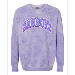 S.A.D B.O.Y.Z Rhinestone Logo Star Colorblast Crewneck Sweatshirt