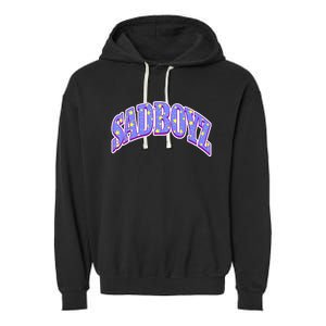 S.A.D B.O.Y.Z Rhinestone Logo Star Garment-Dyed Fleece Hoodie