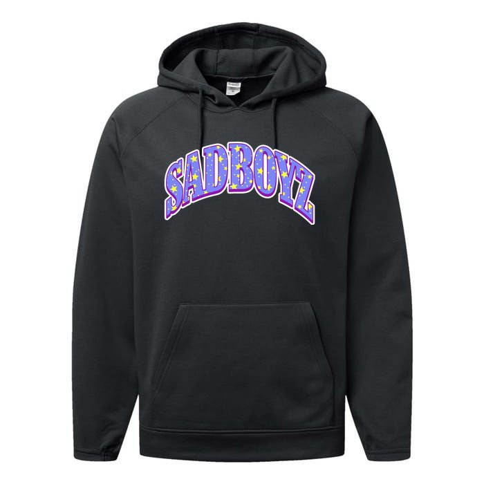 S.A.D B.O.Y.Z Rhinestone Logo Star Performance Fleece Hoodie