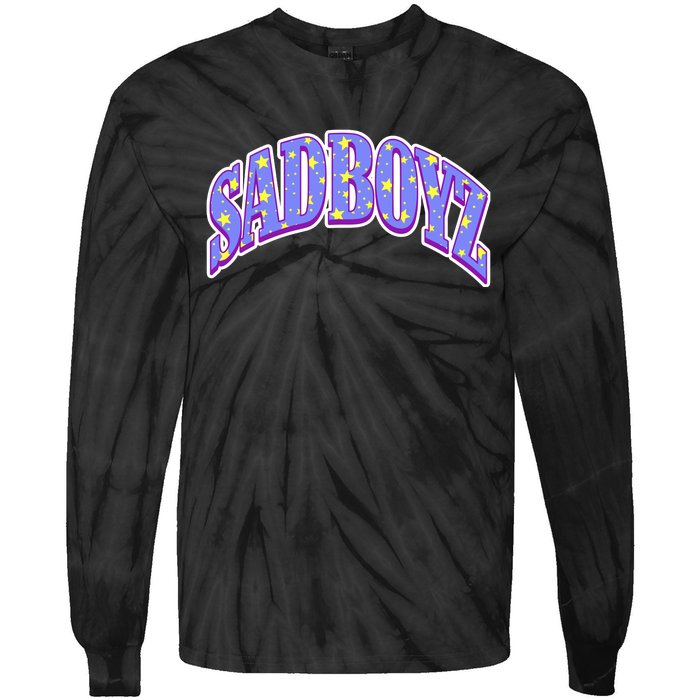 S.A.D B.O.Y.Z Rhinestone Logo Star Tie-Dye Long Sleeve Shirt