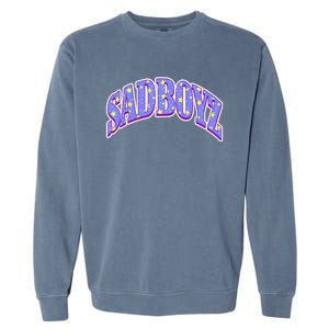 S.A.D B.O.Y.Z Rhinestone Logo Star Garment-Dyed Sweatshirt