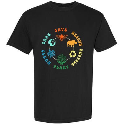 Save Bees Rescue Animals Recycle Plastic Garment-Dyed Heavyweight T-Shirt