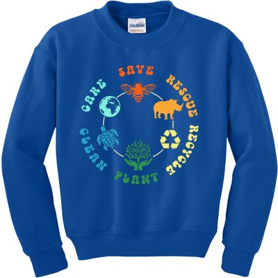 Save Bees Rescue Animals Recycle Plastic Kids Sweatshirt