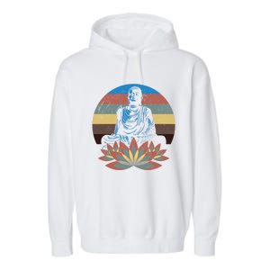 Sleeping Buddha Relaxing Meditation Gift Design Idea Gift Garment-Dyed Fleece Hoodie