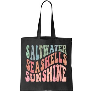 Summer Beach Retro Style Saltwater Seashells Sunshine Tote Bag