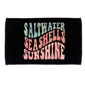 Summer Beach Retro Style Saltwater Seashells Sunshine Microfiber Hand Towel