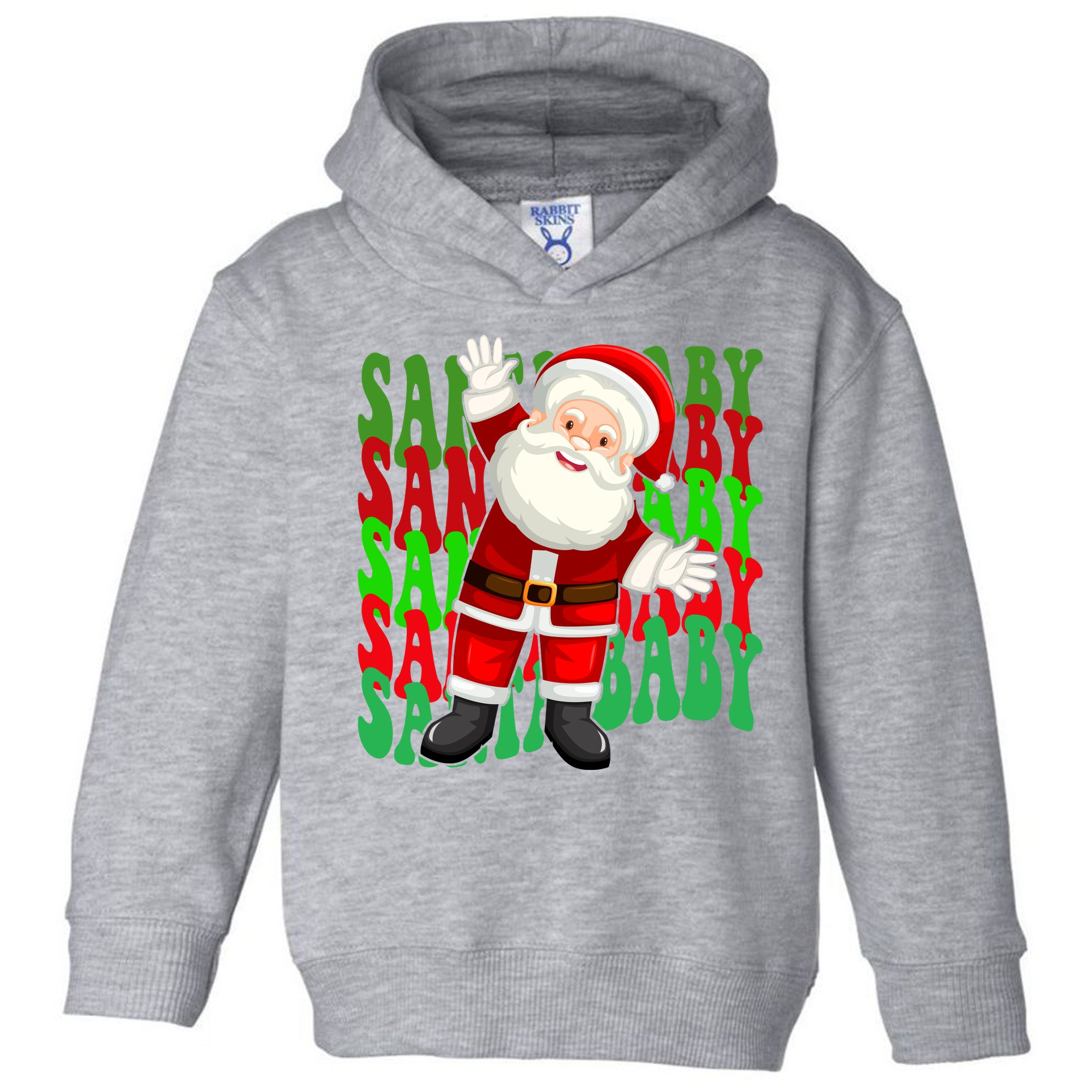 Santa Baby Retro Holiday Festive Cute Toddler Hoodie
