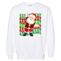 Santa Baby Retro Holiday Festive Cute Garment-Dyed Sweatshirt