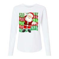 Santa Baby Retro Holiday Festive Cute Womens Cotton Relaxed Long Sleeve T-Shirt