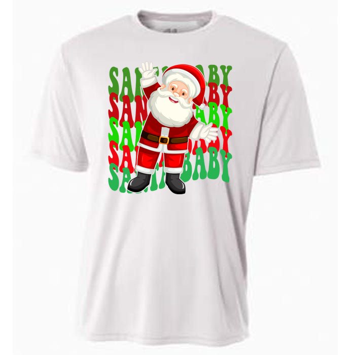 Santa Baby Retro Holiday Festive Cute Cooling Performance Crew T-Shirt