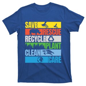 Save Bees Rescue Animals Clean Seas Earth Day Cool Gift T-Shirt