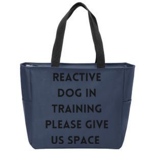 Stay Back Reactive Dog Walking Zip Tote Bag