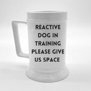 Stay Back Reactive Dog Walking Beer Stein