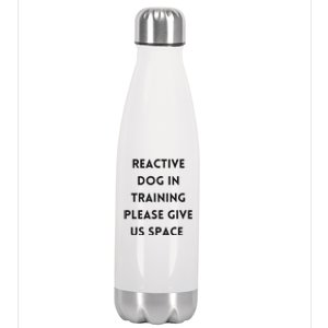 Stay Back Reactive Dog Walking Stainless Steel Insulated Water Bottle