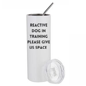 Stay Back Reactive Dog Walking Stainless Steel Tumbler