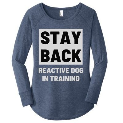 Stay Back Reactive Dog Walking Women's Perfect Tri Tunic Long Sleeve Shirt