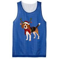 Santa Beagle Reindeer Light Christmas Gift Mesh Reversible Basketball Jersey Tank