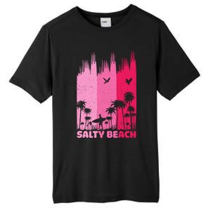 Salty Beach Retro Surfing Summer Palm Tree Family Trip Cute Gift Tall Fusion ChromaSoft Performance T-Shirt