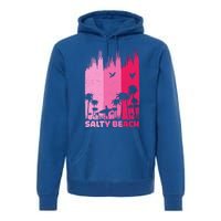 Salty Beach Retro Surfing Summer Palm Tree Family Trip Cute Gift Premium Hoodie