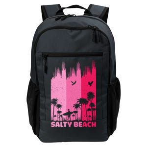 Salty Beach Retro Surfing Summer Palm Tree Family Trip Cute Gift Daily Commute Backpack