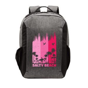 Salty Beach Retro Surfing Summer Palm Tree Family Trip Cute Gift Vector Backpack