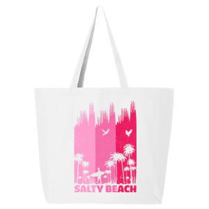 Salty Beach Retro Surfing Summer Palm Tree Family Trip Cute Gift 25L Jumbo Tote